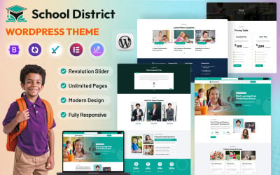 Tema WordPress Elementor do Distrito Escolar