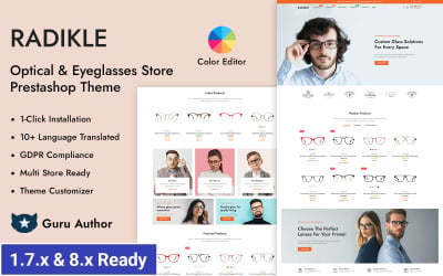 Radikle - Loja de óculos, ótica e óculos de sol Tema responsivo Prestashop