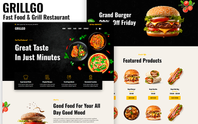 Grillgo - Fast Food &amp;amp; Grill Restaurant Téma Woocommerce