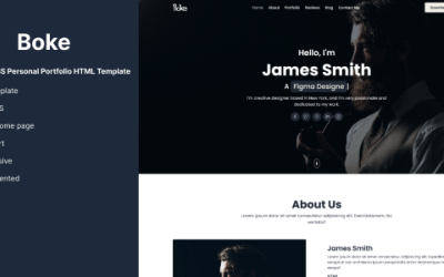 Boke - Tailwind CSS Personal Portfolio HTML Template