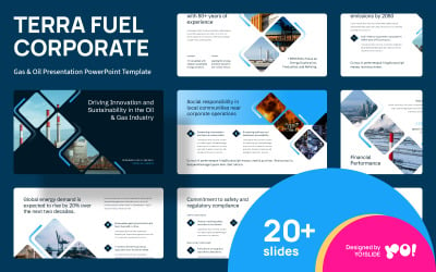 Modello di presentazione PowerPoint per gas e petrolio TERRA FUEL