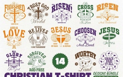 Christian T-shirt Designs Bundle