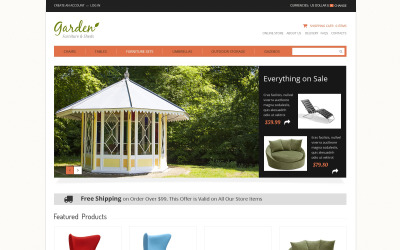 Garden Furniture VirtueMart Template