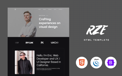 Rze - Persoonlijke Bootstrap Portfolio HTML-sjabloon