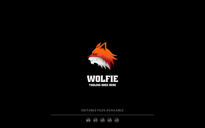 Wolfie Gradient Colorful Logo