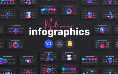 Multipurpose Infographics Google Slides Presentation Template (V.2.DARK)