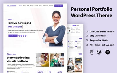 Ashika - Tema de WordPress para portafolios personales