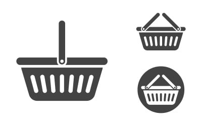 Basket vector icon, Shopping Sign Online shop or e-shop concept v.4