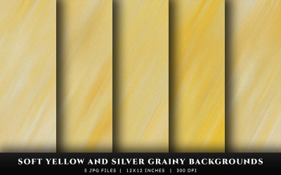 Soft Yellow and Silver Grainy Texture Backgrounds