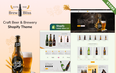 Brew Blis – Borok és italok reszponzív Shopify-téma