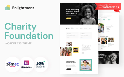 Enlightment - Charity Foundation WordPress Ele导师 Theme