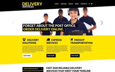 Modello di sito Web reattivo di servizi di consegna