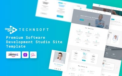 TechSoft -软件开发工作室网站模型