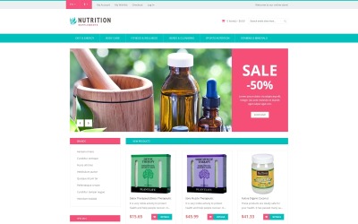 Tema Magento de suplementos de vida saludable