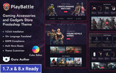 Playbattle - Thème PrestaShop réactif pour boutique d&amp;#39;accessoires et de gadgets de jeu