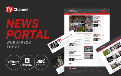 TVChannel - Nieuwsportaal Modern WordPress Elementor-thema