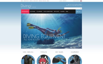 Diving Gear ZenCart Template