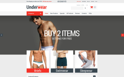 Men&#039;s Underwear ZenCart Template