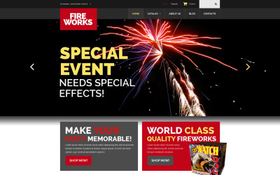 Spectacular Fireworks VirtueMart Template