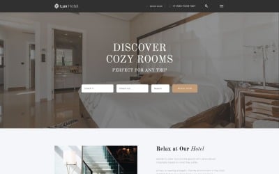Готель Люкс - готельний багатосторонній шаблон HTML5 веб-сайту