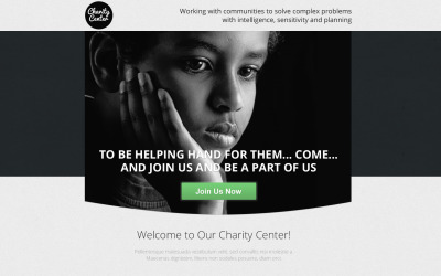 Charity - Unbounce şablonu