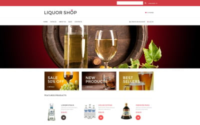 Alcoholic Drinks VirtueMart Template