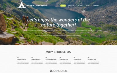 Hiking and Camping Club WordPress Theme