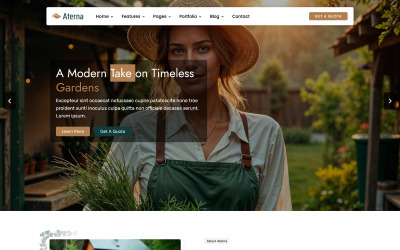 Modello Joomla per progettazione paesaggistica e giardinaggio Aterna