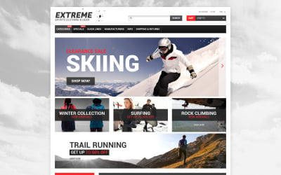 Extreme Sports Responsive ZenCart Template