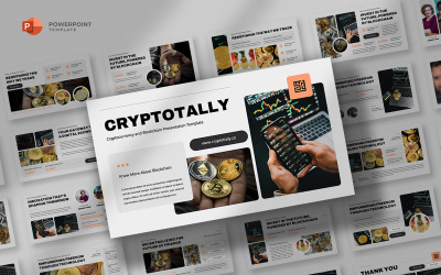 Cryptotally — шаблон PowerPoint «Криптовалюта на блокчейне»