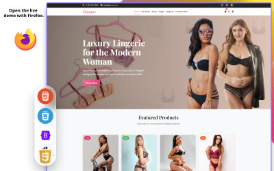 HTML-шаблон Glamour — Нижнее белье