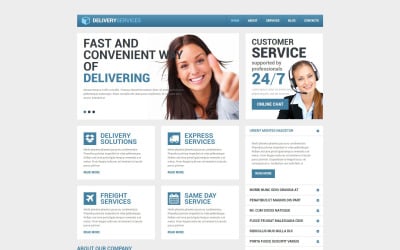 Delivery 服务 Responsive Drupal Template