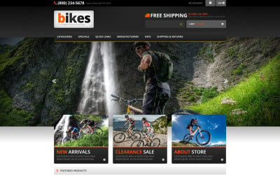 Cycling Responsive ZenCart Template