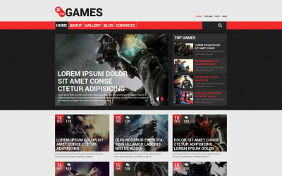 Game Portal 响应 Drupal Template