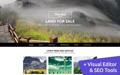 Marshal - Land Brokers Szablon Moto CMS 3