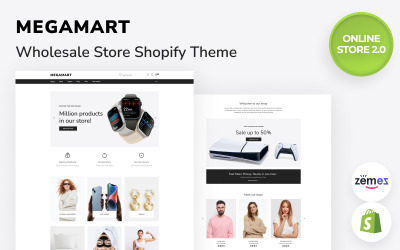 MegaMart -批发自适应网上商店2.0 Shopify Тема