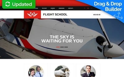 Flight School Moto CMS 3 Template