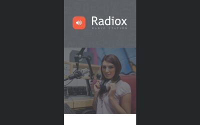 Modèle de newsletter réactif de site Web de radio