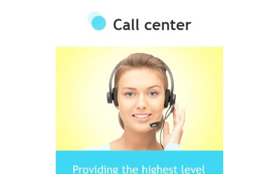 Call Center Responsive 新闻letter Template