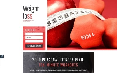 Weight Loss Responsive Landing Page Template