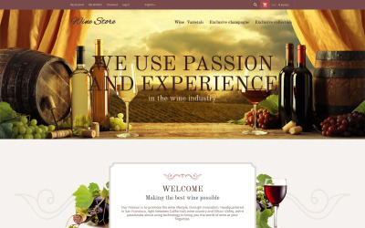 Tema de la tienda de vinos Magento