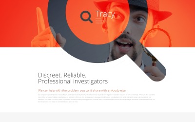 Responsive Landing Page-Vorlage für Privatdetektive