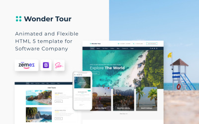 Wonder Tour - d网站模板&简单的旅行社