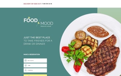 Cafe and Restaurant Landing Page Template