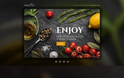 Italian Restaurant Responsive Landing Page Template