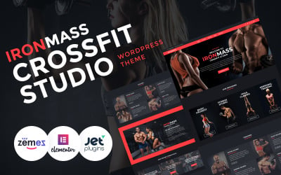 IronMass - Tema WordPress Elementor para academia, fitness e musculação