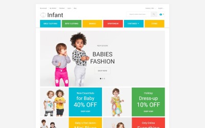 Magento-thema voor baby&amp;#39;s