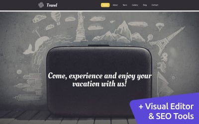 旅行社MotoCMS网站模板