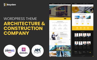 Bayden - Architecture &amp;amp; Construction Company Responsive WordPress Theme