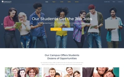 Faaculty - University Multipage Modern xoops Template